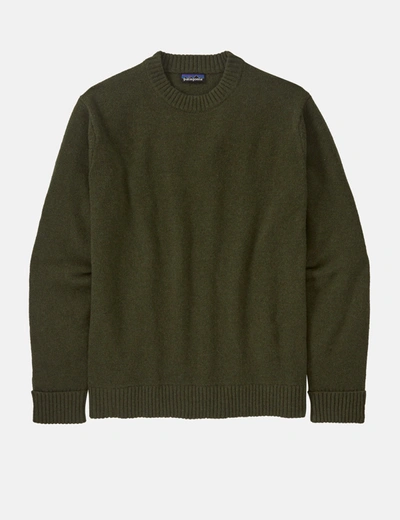 Shop Patagonia Recycled Sweatshirt (wool Blend) In Green