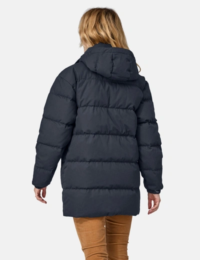 Shop Patagonia Women's Cotton Down Parka In Navy Blue