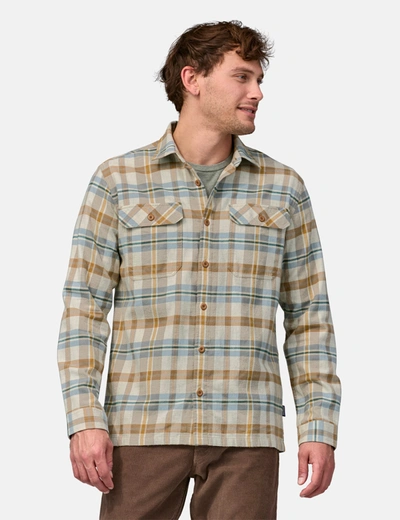 Shop Patagonia Fjord Flannel Fields Shirt (organic) In Ecru