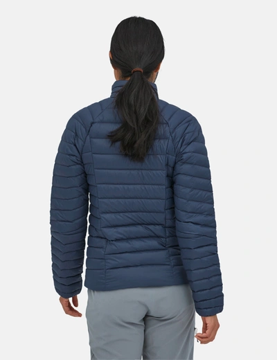 Shop Patagonia Women's Down Sweater Jacket In Navy Blue