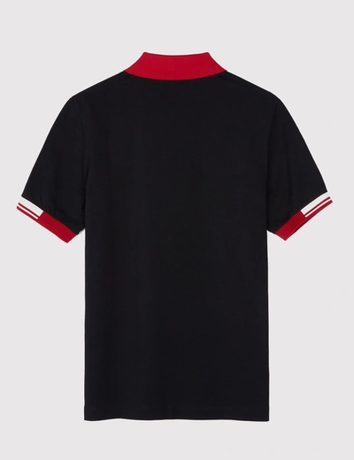 Shop Fred Perry X Raf Simons Tipped Cuff Pique Shirt In Black
