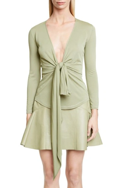 Givenchy Matte Jersey Blouse In Sage