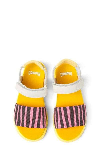 Shop Camper Kids' Oruga Sandal In Black/ Pink Multi