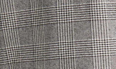 Allsaints Bea Check Double Breasted Wool Blend Blazer In Grey