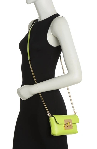 Shop Valentino By Mario Valentino Lilou Bonbonnière Leather Crossbody Bag In Acid Lime