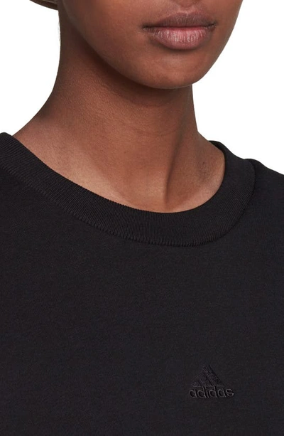 Shop Adidas Originals All Szn Oversize Fleece Sweatshirt In Black
