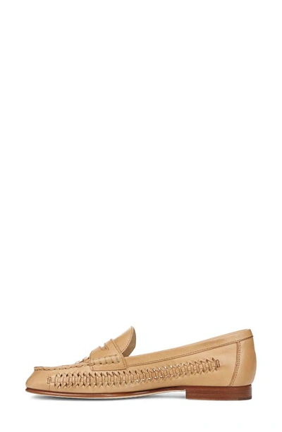 Shop Veronica Beard Woven Penny Loafer In Natural