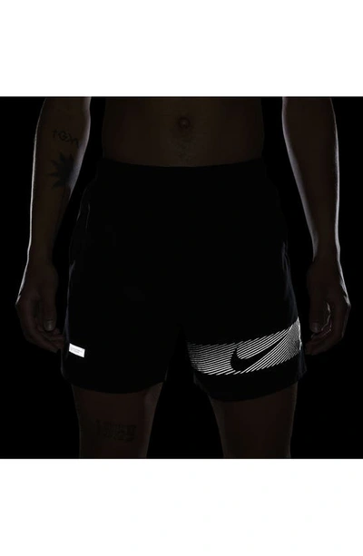 Shop Nike Challenger Dri-fit Shorts In Black/ Black/ Black