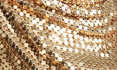 Shop Rabanne Pixel Metallic Chain Mail Mesh Triangle Scarf In Gold