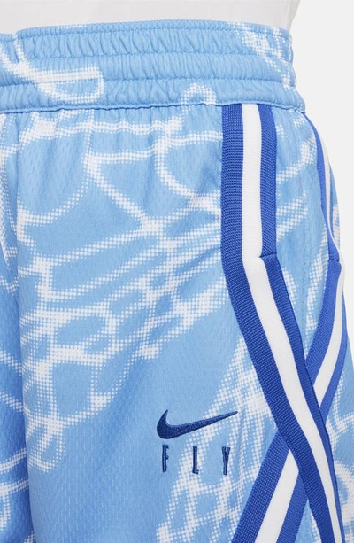 Shop Nike Kids' Culture Of Basketball Dri-fit Print Shorts In University Blue/ Game Royal