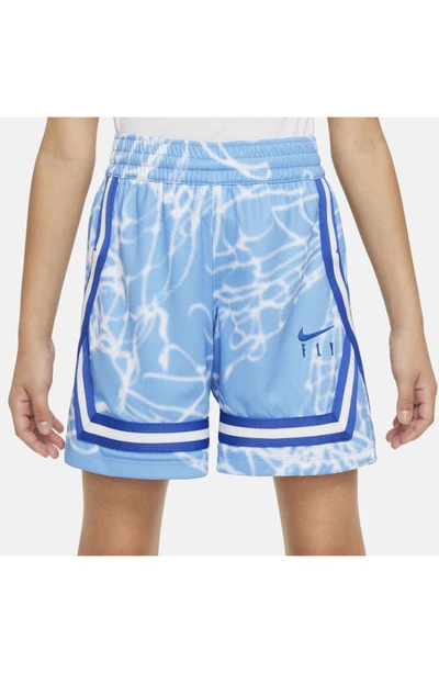Shop Nike Kids' Culture Of Basketball Dri-fit Print Shorts In University Blue/ Game Royal