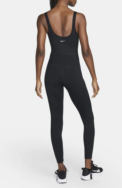 Shop Nike One Dri-fit Capsule Jumpsuit In Black/black/black