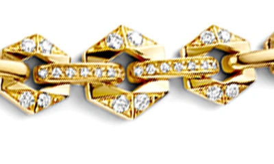 Dries Criel Diamond Bar Chain Necklace In Yellow Gold