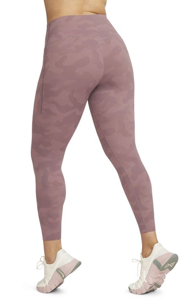 Nike Universa Dri-fit High Rise 7/8 Tights In Smokey Mauve/ Black