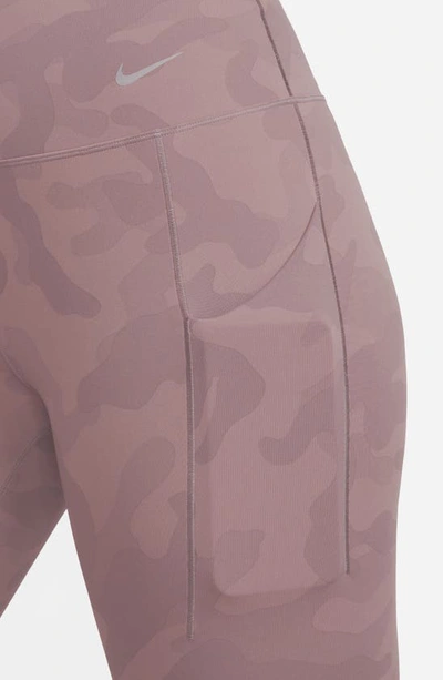 Nike Universa Dri-fit High Rise 7/8 Tights In Smokey Mauve/ Black