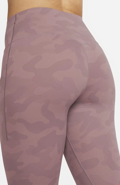 Nike Universa Dri-fit High Rise 7/8 Tights In Smokey Mauve/ Black