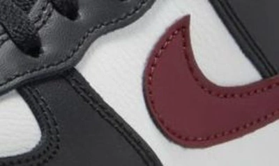 Shop Nike Kids' Air Force 1 Gs Sneaker In Black/ Dark Red/ White/ White