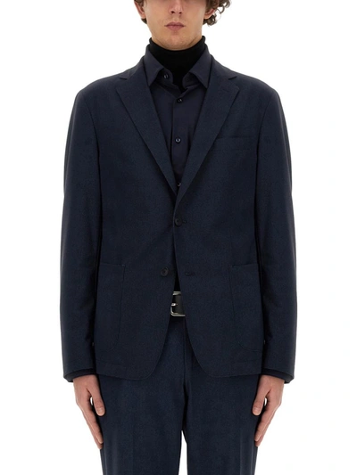 Shop Hugo Boss Boss Slim Fit Jacket In Blue