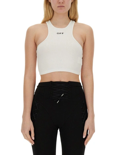 Shop Off-white Tops With Logo
