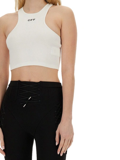 Shop Off-white Tops With Logo