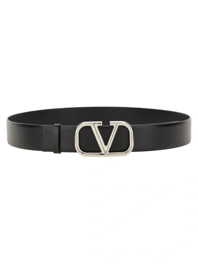 Shop Valentino Garavani "vlogo Signature" Belt In Black