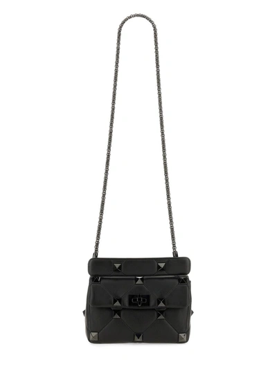 Shop Valentino Garavani Medium Bag With Chain "roman Stud" In Black