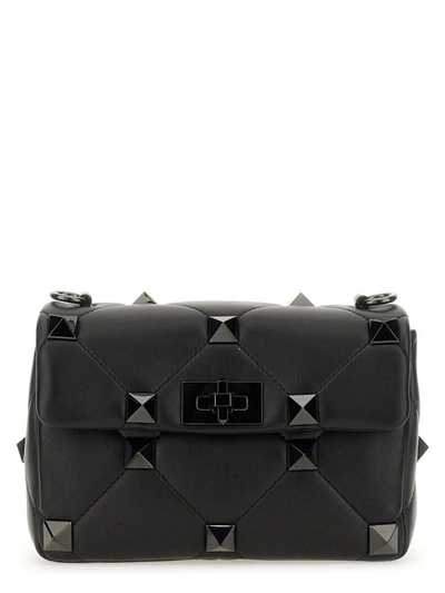 Shop Valentino Garavani Medium Bag With Chain "roman Stud" In Black