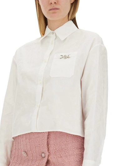 Shop Versace "baroque" Shirt In White