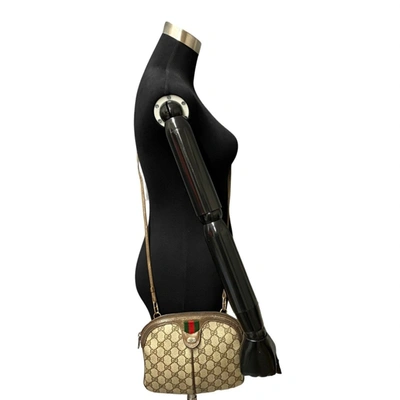Shop Gucci Ophidia Beige Canvas Shopper Bag ()