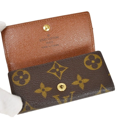 Pre-owned Louis Vuitton Etui Pour Clés 4 Brown Canvas Wallet  ()