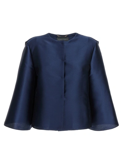 Shop Alberta Ferretti 'mikado' Jacket In Blue