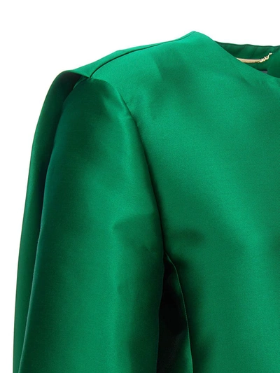Shop Alberta Ferretti 'mikado' Jacket In Green