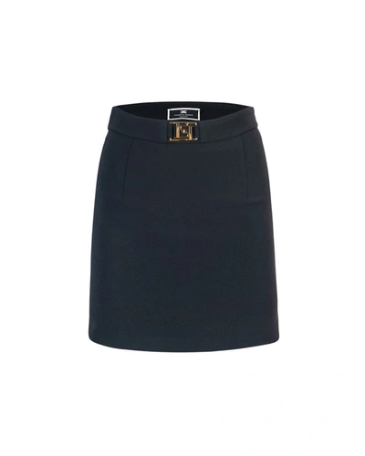 Shop Elisabetta Franchi Skirt In Black