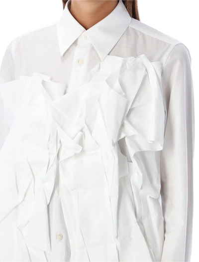 Shop Comme Des Garçons Ruffled Shirt In White