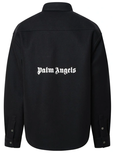 Shop Palm Angels Black Virgin Wool Jacket