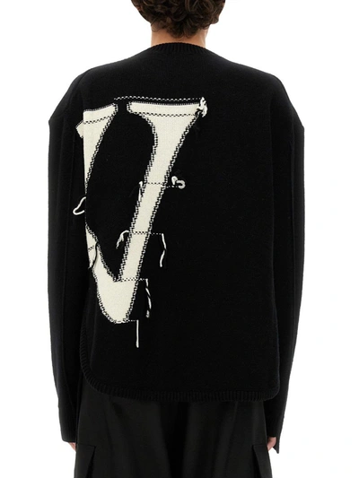 Shop Off-white Jersey With Maxi Logo In Black