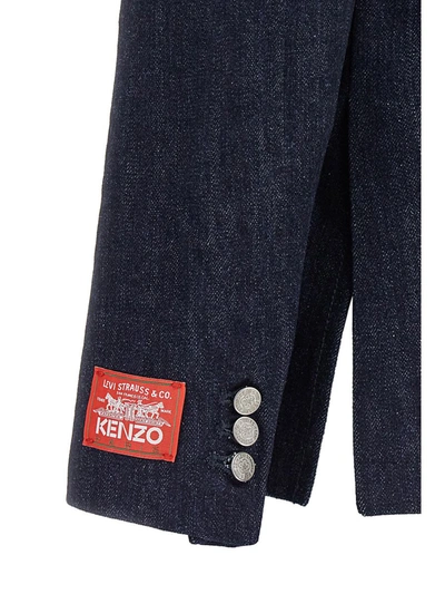 Shop Kenzo X Levi Strauss & Co. Blazer In Blue