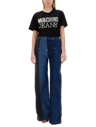 Shop Moschino Jeans T-shirt With Logo In Black