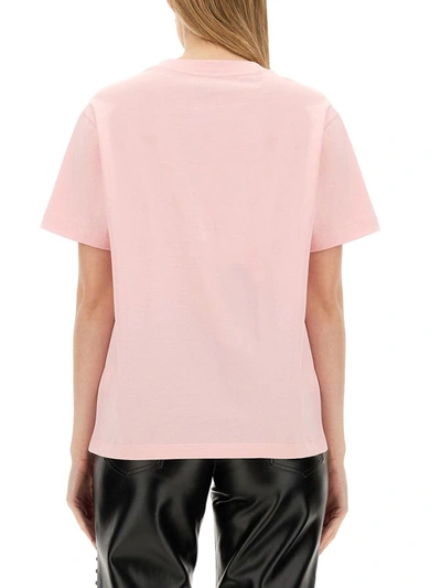 Shop Moschino Jeans T-shirt With Logo In Pink