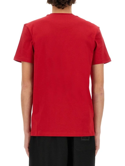 Shop Moschino Logo Print T-shirt In Red