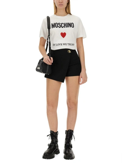 Shop Moschino Wallet Skirt In Black