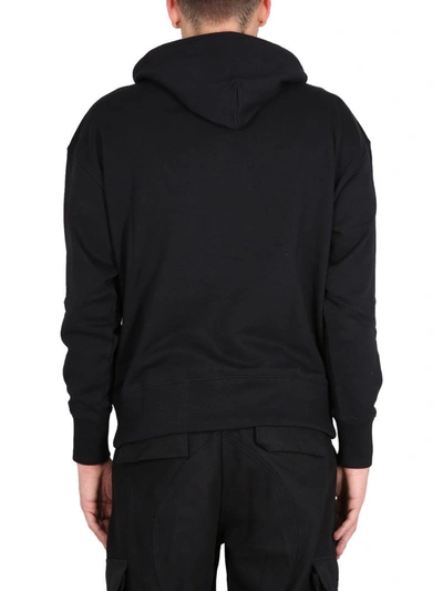 Shop Msgm Sweatshirt With Brushed Logo In Black