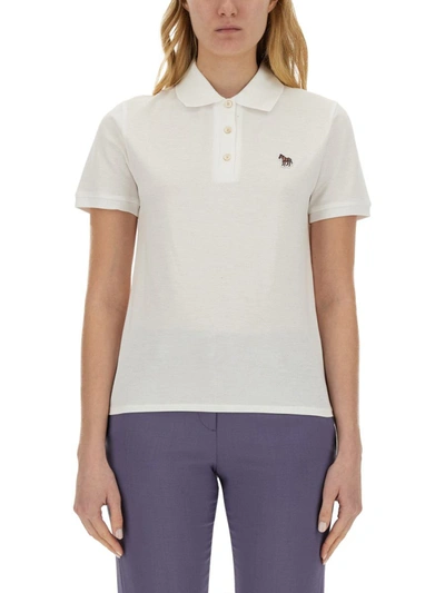 Shop Ps By Paul Smith Ps Paul Smith "zebra" Polo. In White