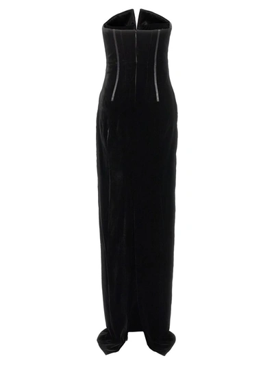 Shop Tom Ford Velvet Evening Dress In Black