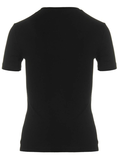 Shop Versace 'i Love You' T-shirt In Black