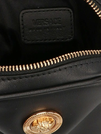 Shop Versace 'medusa Biggie' Small Crossbody Bag In Black