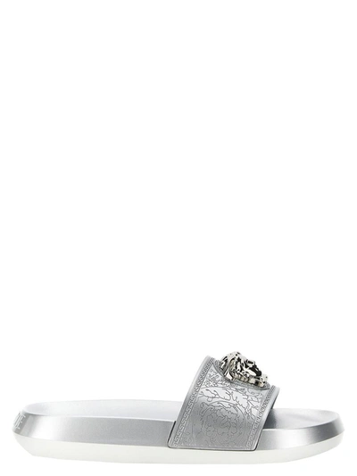 Versace hotsell slides silver