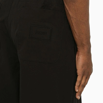 Shop Versace Trousers With Drawstring In Black