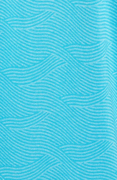 Shop Cutter & Buck Forge Stretch Wave Print Polo Shirt In Submerge Heather
