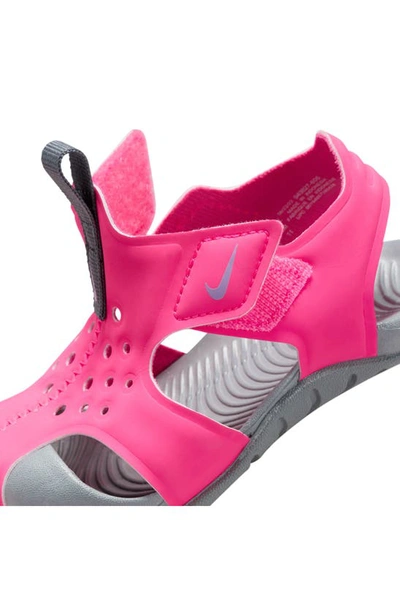 Shop Nike Sunray Protect 2 Sandal In Hyper Pink/ Fuchsia/ Grey